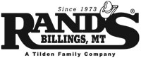 Rand's logo, Billings, MT. An S bar J Family Company.