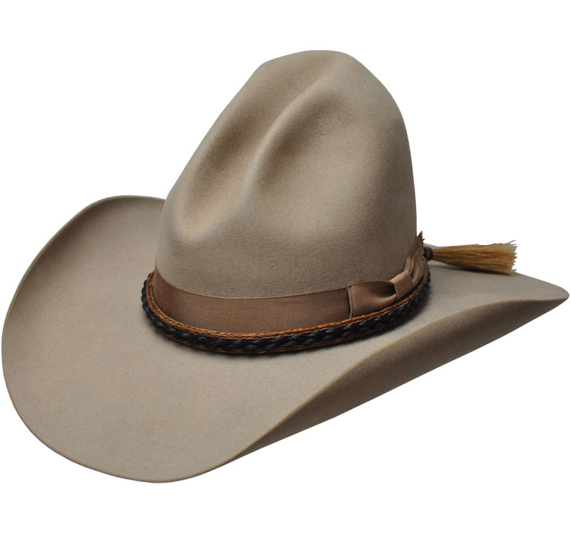 30 DRIFTER - AS WORN BY TOM MIX IN 1929 4X6 -  Natural color hat with AA HH 82A-9 hatband and Commando ribbon