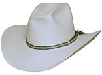 105 RCA with dogger dent style silverbelly color hat and CH black/white/grey horsehair hatband and single black tail