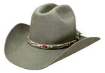 107 Ace style pecan color hat  	HHT-02T-8 double hitched horsehair hatband