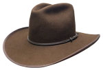 126 Low Safari stylw chocolat brown hat with KH western loop no tails hatband