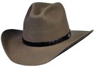 134 Back Country style pecan color hat with leather hatband