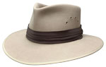 138 European Clay style sahara colored hat with Purgee brown hatband