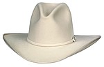 165 Rocking BAR style bone colored hat with matching hatband