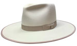 171 Drover with “OC” Pinch style hat, clear color with ribbon hatband