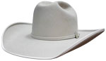172 Cattleman style Silverbelly color hat with 3/4 pencil roll and selfband buckle set