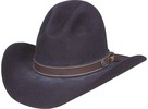 2 Tom Horn style black hat with RA 170 “D” Brown leather D-ring w/Rand badge hatband