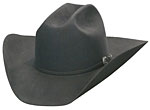 20XD Cattleman style charcoal color hat and selfband