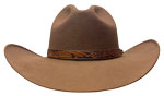 27 Rocking Bar style rust color hat with handtooled leather hatband