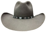 280 Outdoor Collection style smoke color hat with LL beaded turquoise and grey hatband