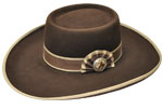 312 Sophie style chocolate brown color with Rosette Bow 068 SB/ 86 Field Brown hatband