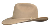 334 Traveler style natural color hat with Selfband with S.S. buckle set