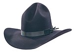 35 Chisholm style black hat with black hatband