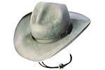 36 Montana Pinch style silverbelly color hat with Leather lace hatband