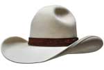 39 Brushbuster style hat, bone with brown hatband