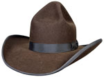 60 Teton Chocolate Brown color hat with Charcoal Ribbon hatband