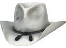 64 JWH style silverbelly color hat with Cavalry Black hand braided leather hatband