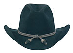 72 Cavalry style black hat with Officer Cavalry (Black & Gold) hatband