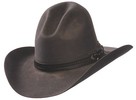 8 Tom Horn style charcoal color hat with Narrow BOTP Black hatband