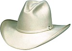 80 Rocking BAR style bone color hat with selfband and star buckle set