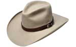 84 Plain Scout Broker style sahara color hat with Ranger Style Brown with SS Buckle Set