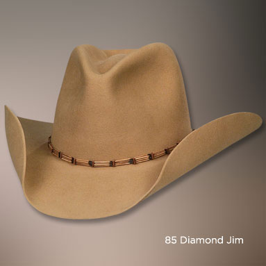 85 Diamond Jim style hat